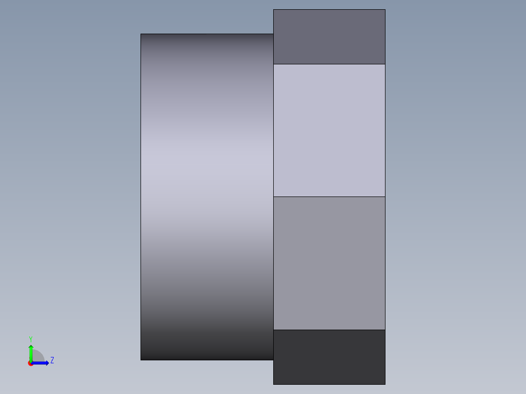 22RFV (B) 减速器与BSP的阳螺纹端（R）和BSP螺纹母端（R1降低）左视图