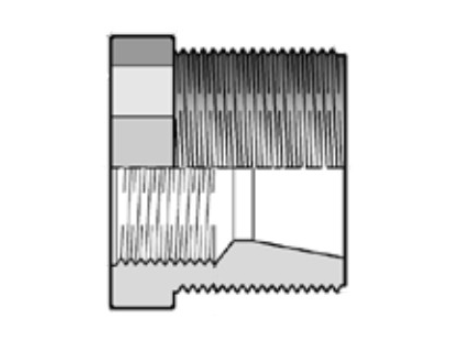 22RFV (B) 减速器与BSP的阳螺纹端（R）和BSP螺纹母端（R1降低）