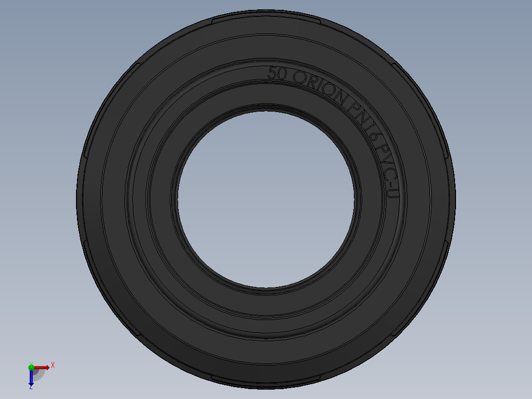 PVC接头50mm俯视图