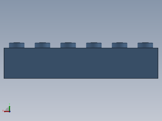 乐高套装 4421基本积木-6162897 - 2456 - 44237 Medium Blue Brick 2 x 6.SLDPRT后视缩略图