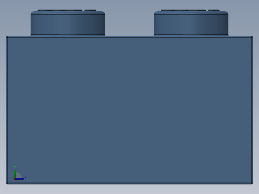 乐高套装 4421基本积木-6162897 - 2456 - 44237 Medium Blue Brick 2 x 6.SLDPRT左视缩略图