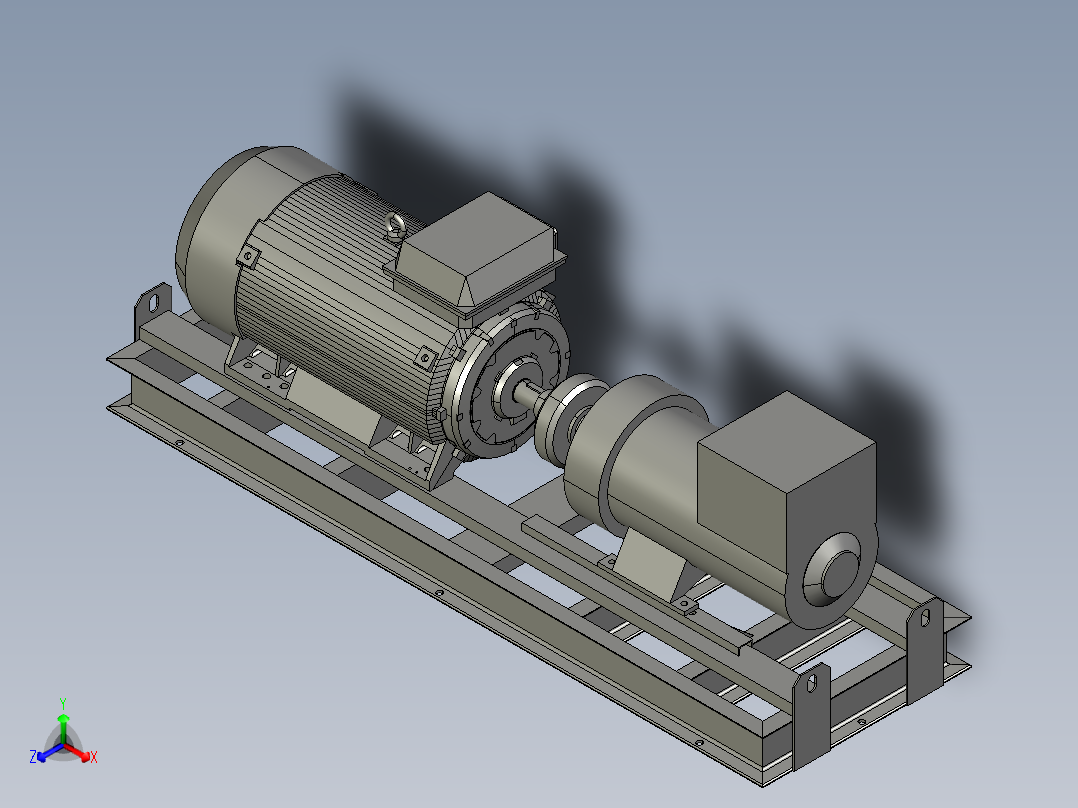 电动发电机 400kWt 的焊接框架设计