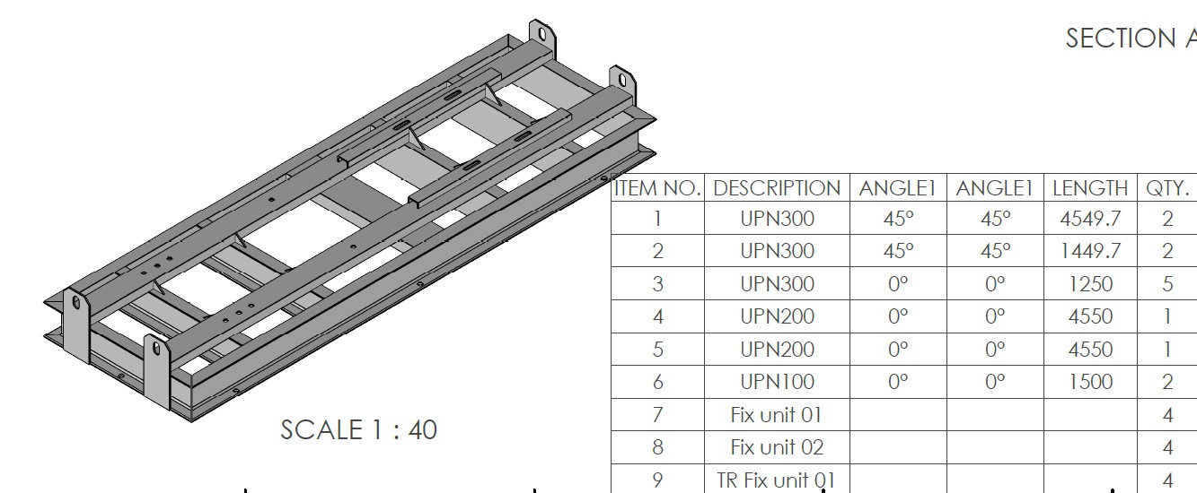 电动发电机 400kWt 的焊接框架设计