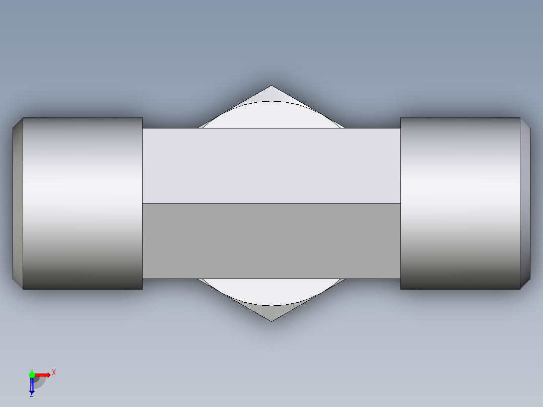 卡套式工业通用硬管接头EO_Assembled_adjustable_standpipe_branch_tee_EVT08SMOMD71俯视图