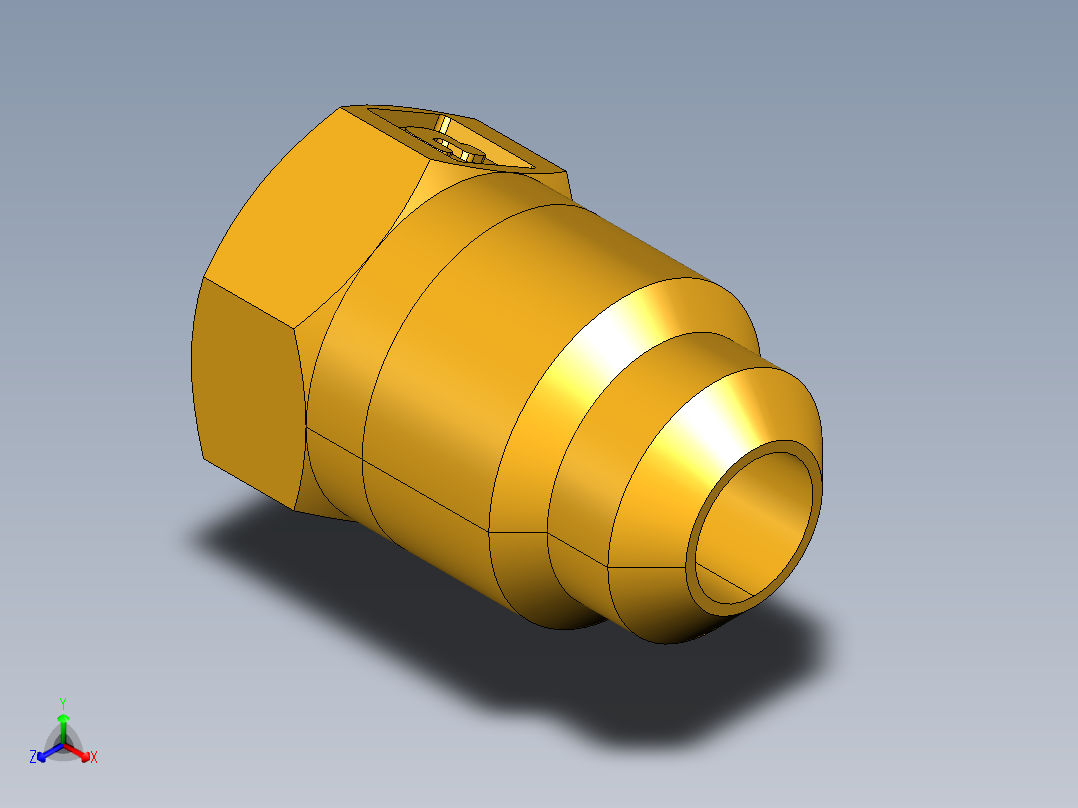 扩口式工业通用硬管接头Flared Seal Plug 639F-4主视图