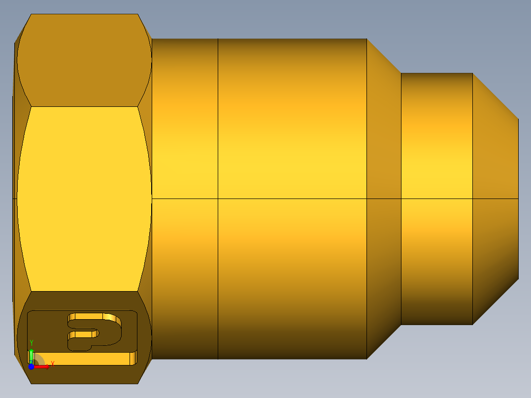 扩口式工业通用硬管接头Flared Seal Plug 639F-4前视图