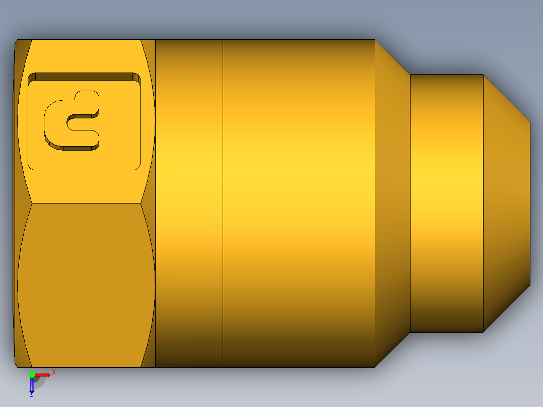 扩口式工业通用硬管接头Flared Seal Plug 639F-4俯视图