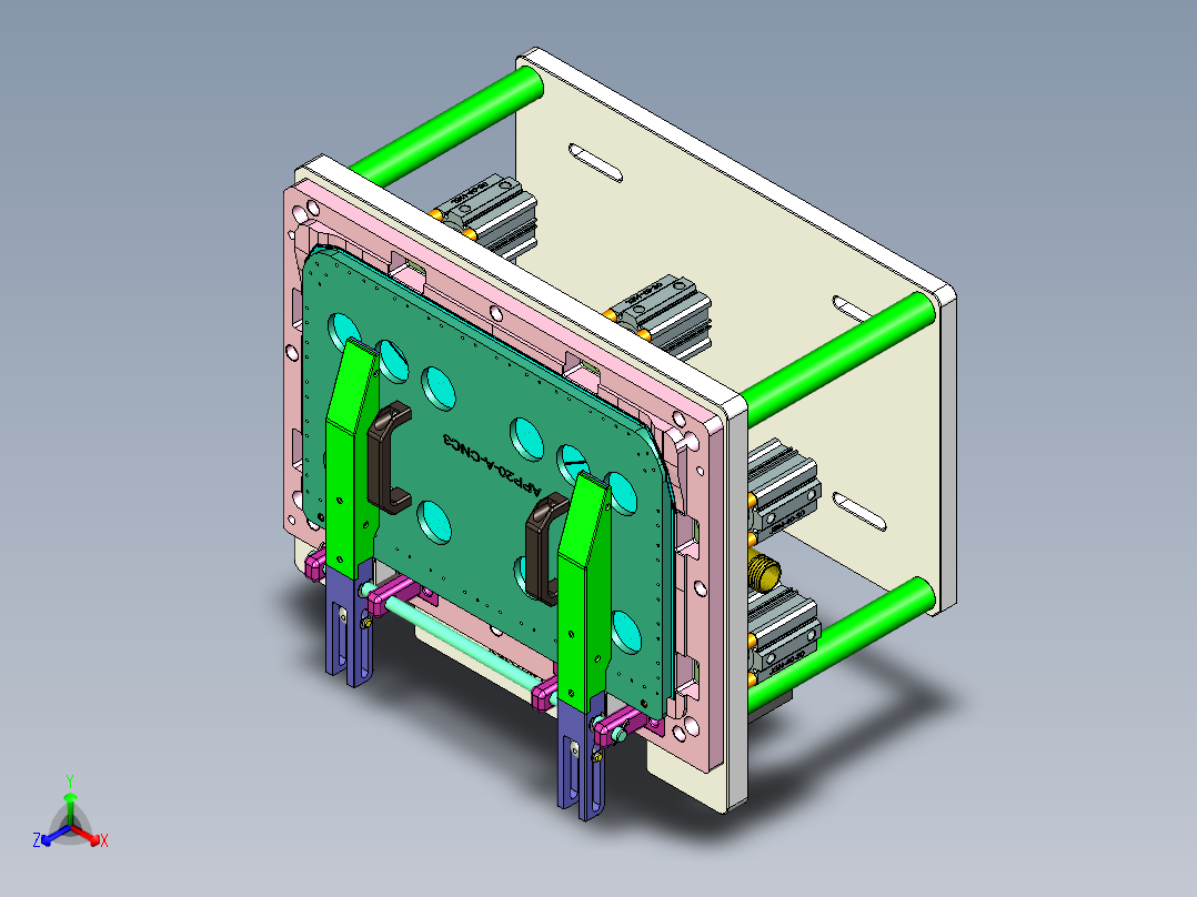 AAP20-A-CNC3笔记本CNC工装夹具三维模型-1110主视图