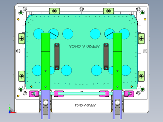 AAP20-A-CNC3笔记本CNC工装夹具三维模型-1110前视缩略图