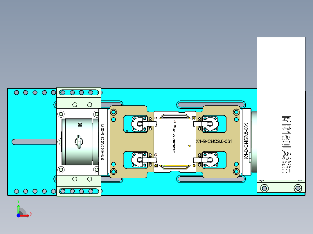 X1-笔记本CNC工装夹具三维模型CNC3.5-0512前视图