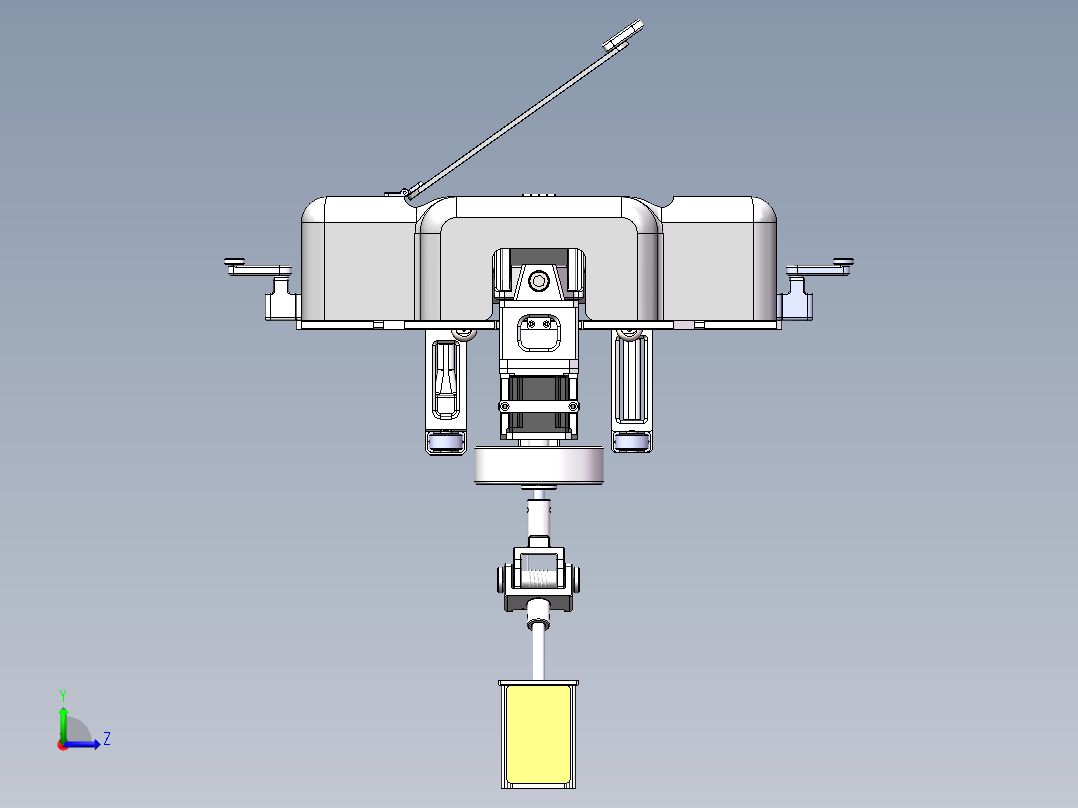 鱼缸内壁清理机构左视图