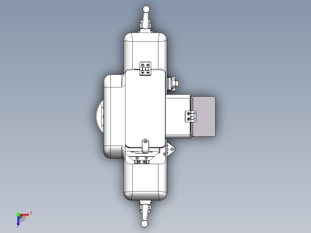 鱼缸内壁清理机构俯视图