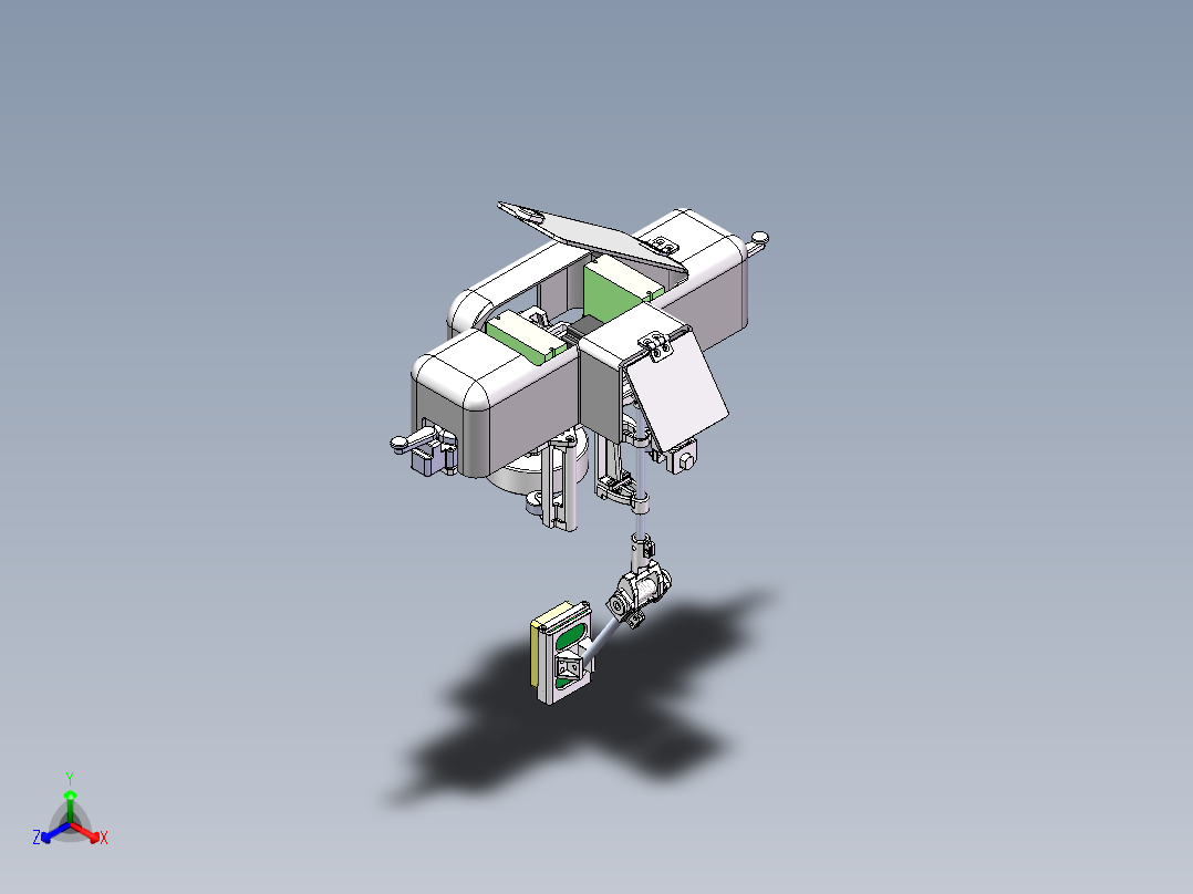 鱼缸内壁清理机构正等轴测图