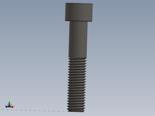 Screw_DIN_912_M12x60_A2.SLDPRT公制内六角螺钉