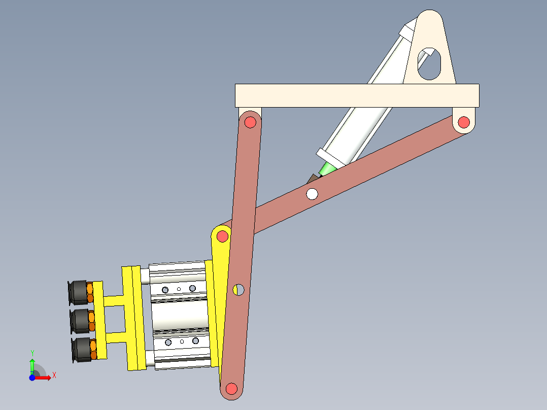 拾取和放置机构7前视图