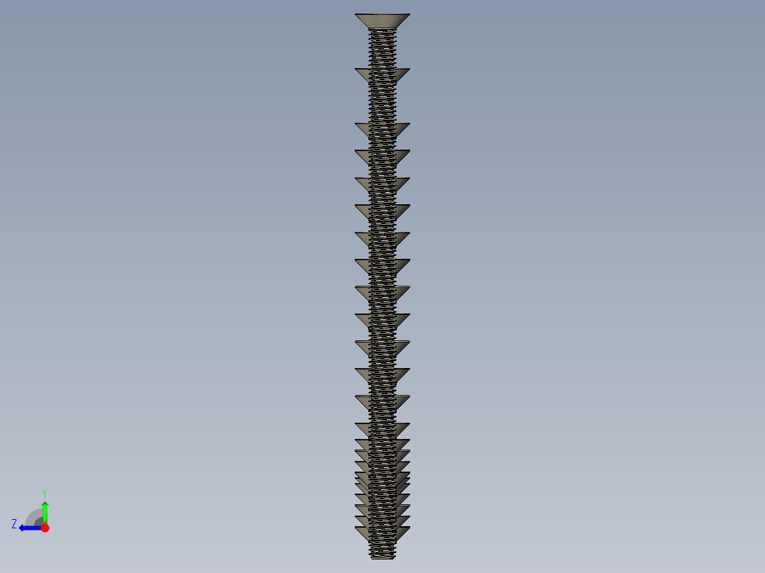 M5系列沉头内六角螺钉右视图