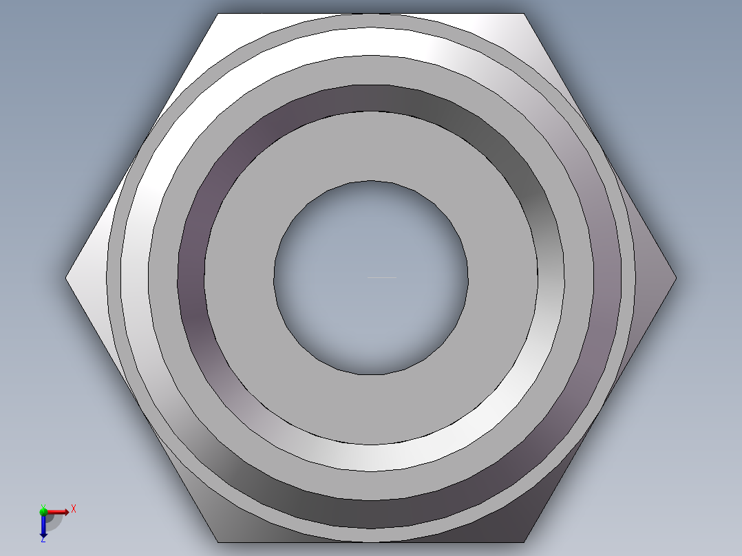 英制锥管螺纹直接头、1CT-18-04SP俯视图