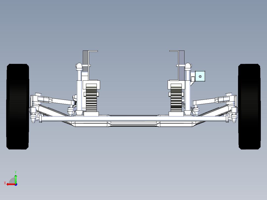 B3003686-用于8x4自卸车的双摆杆转向连杆系统后视图
