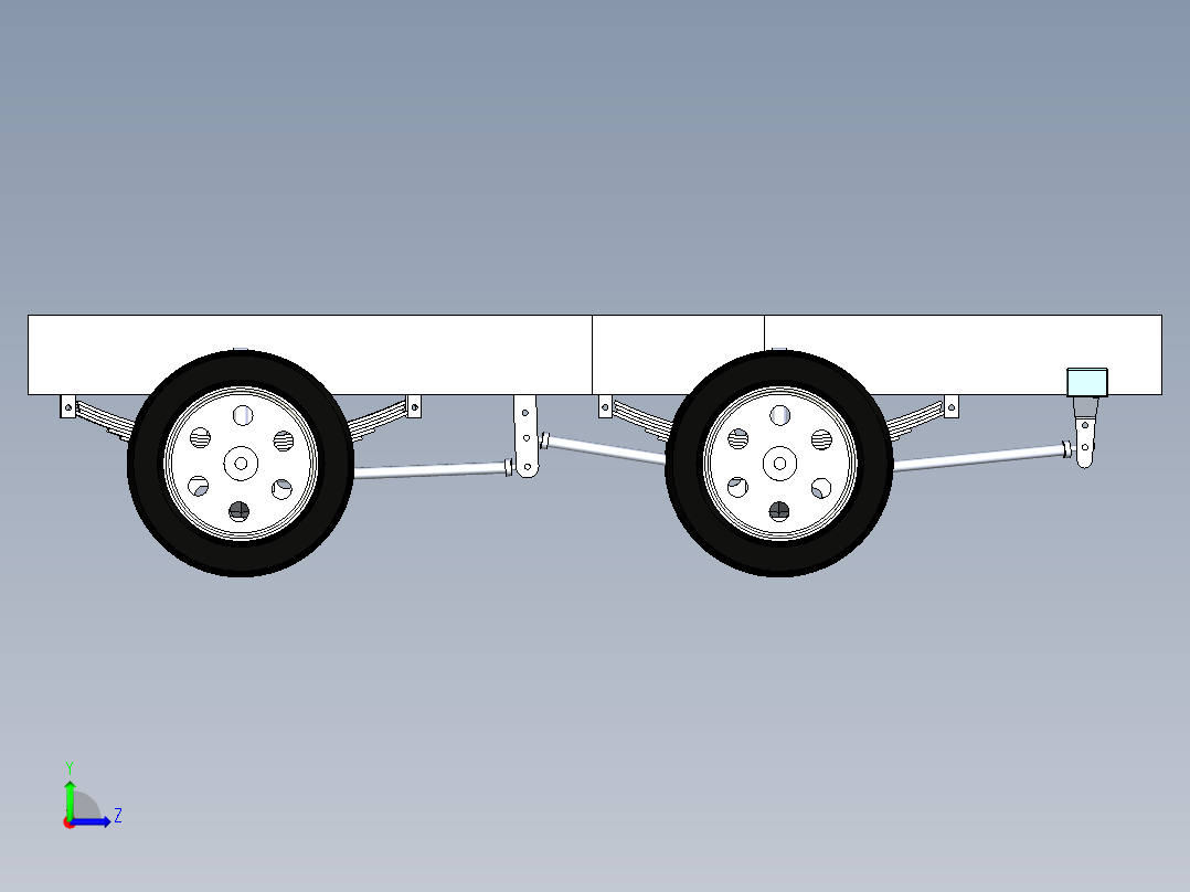 B3003686-用于8x4自卸车的双摆杆转向连杆系统左视图