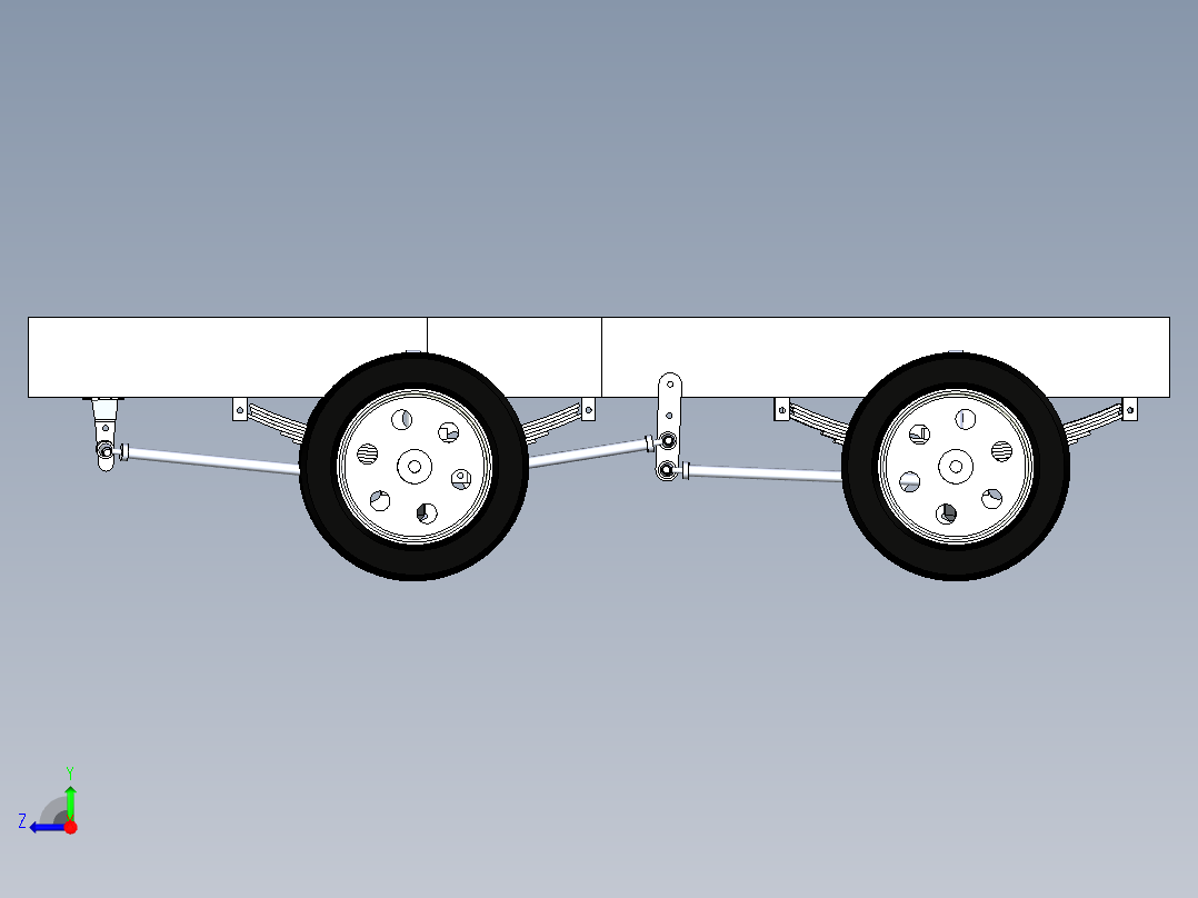 B3003686-用于8x4自卸车的双摆杆转向连杆系统右视图