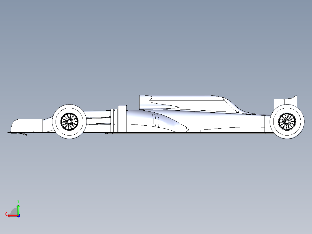 B2004339-F1赛车模型后视图