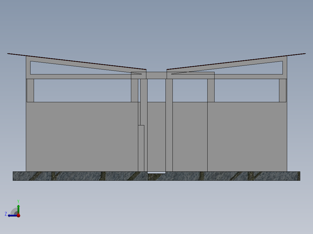 A0003832-简易牛舍（零散养）右视图