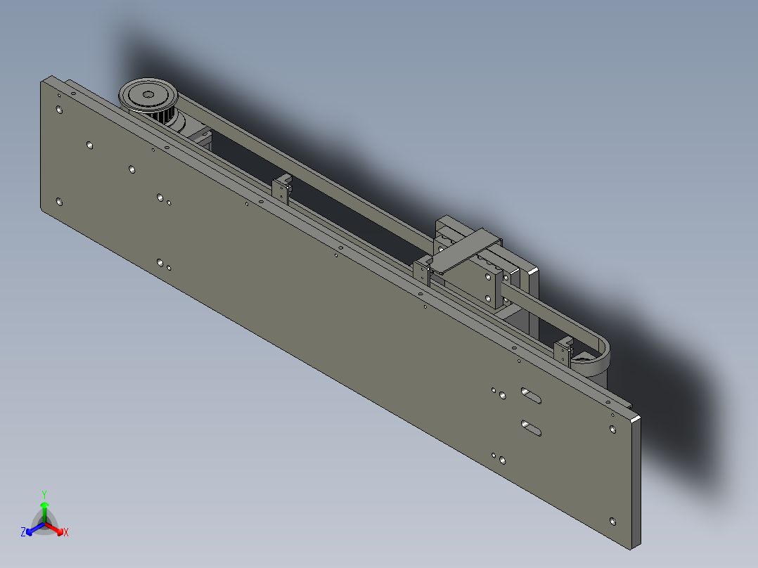 热成型丝印成型设备产线设计-吸头同步带移送机构-V1正等轴测图