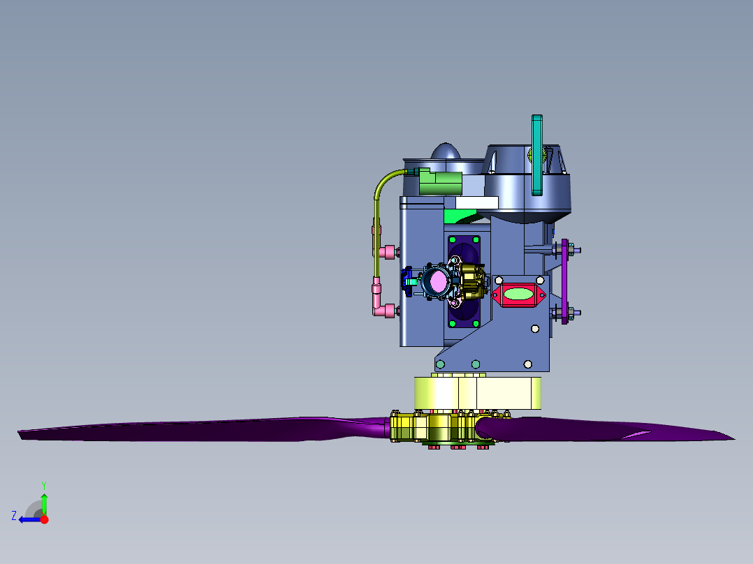 超级街车川崎发动机右视图