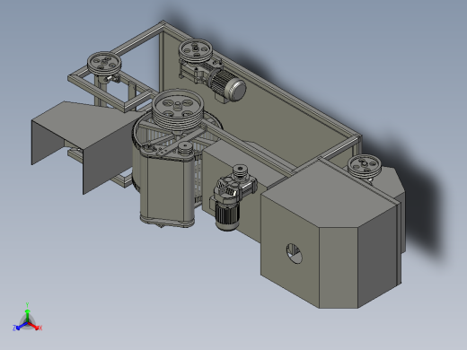 全自动竹筷加工机正等轴测缩略图