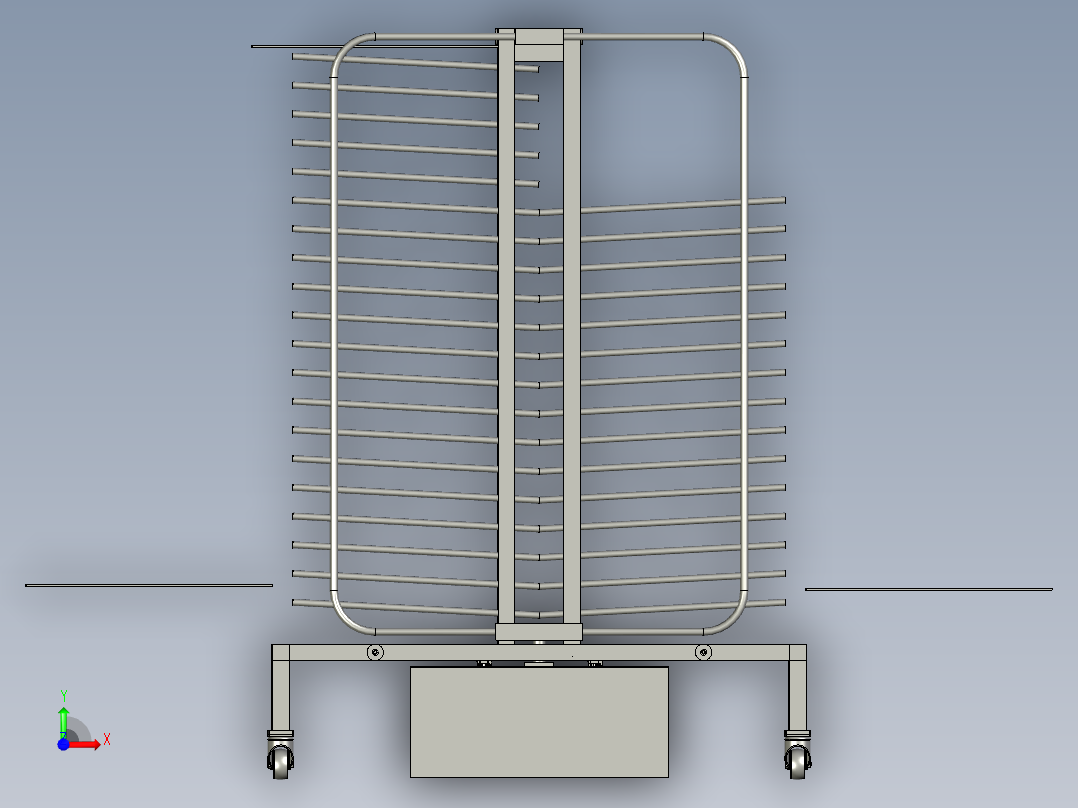 MBTJ-10物料周转车传动线体-总装前视图
