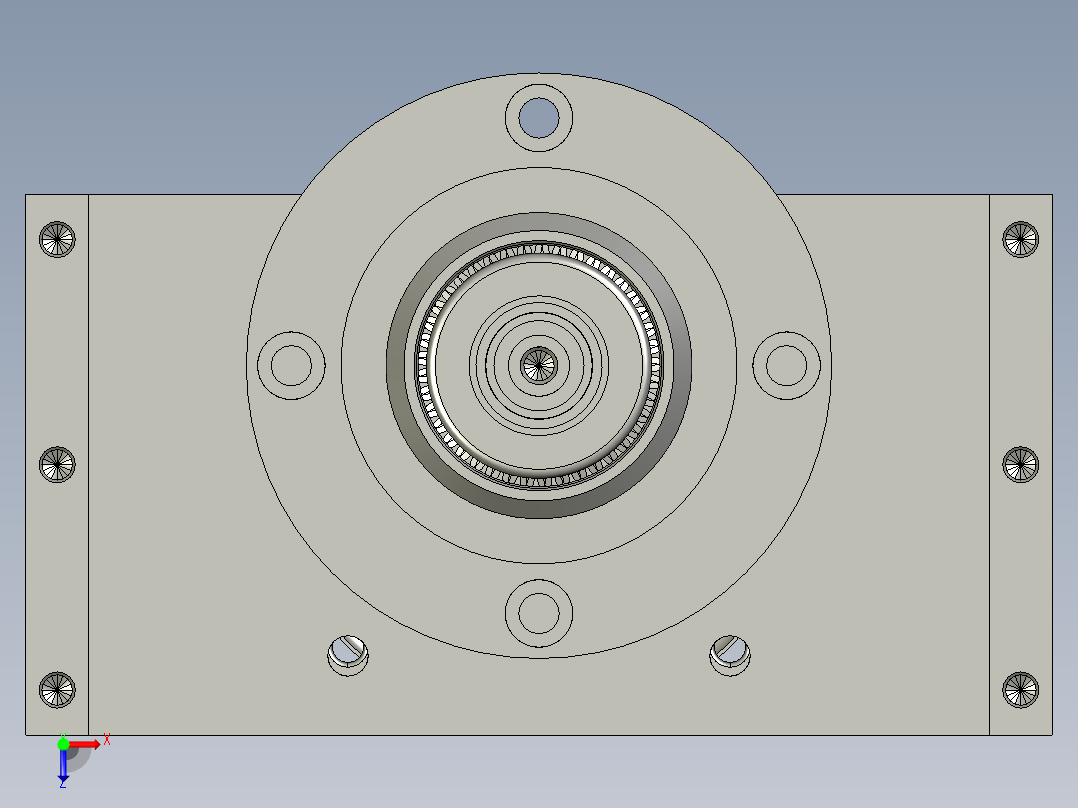 XMJ10101-02A旋转工装台总成俯视图
