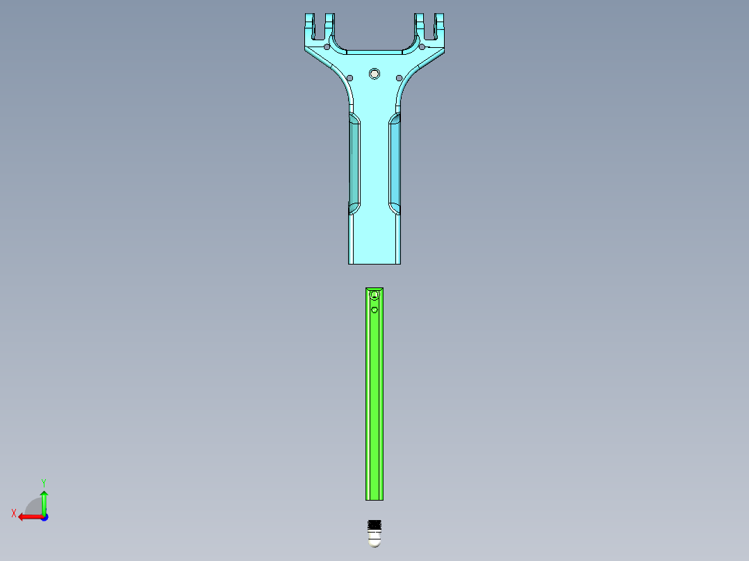 鹰钩自动弹弓（金属顶球版）后视图