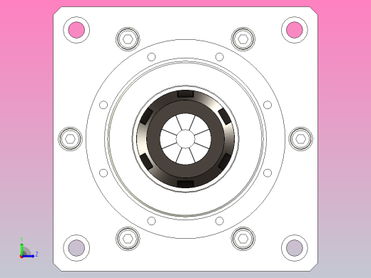 ES339-ER40木工高精雕铣系列手动换刀电主轴[ES339-24-9.6KW-TMP-ER40]左视缩略图