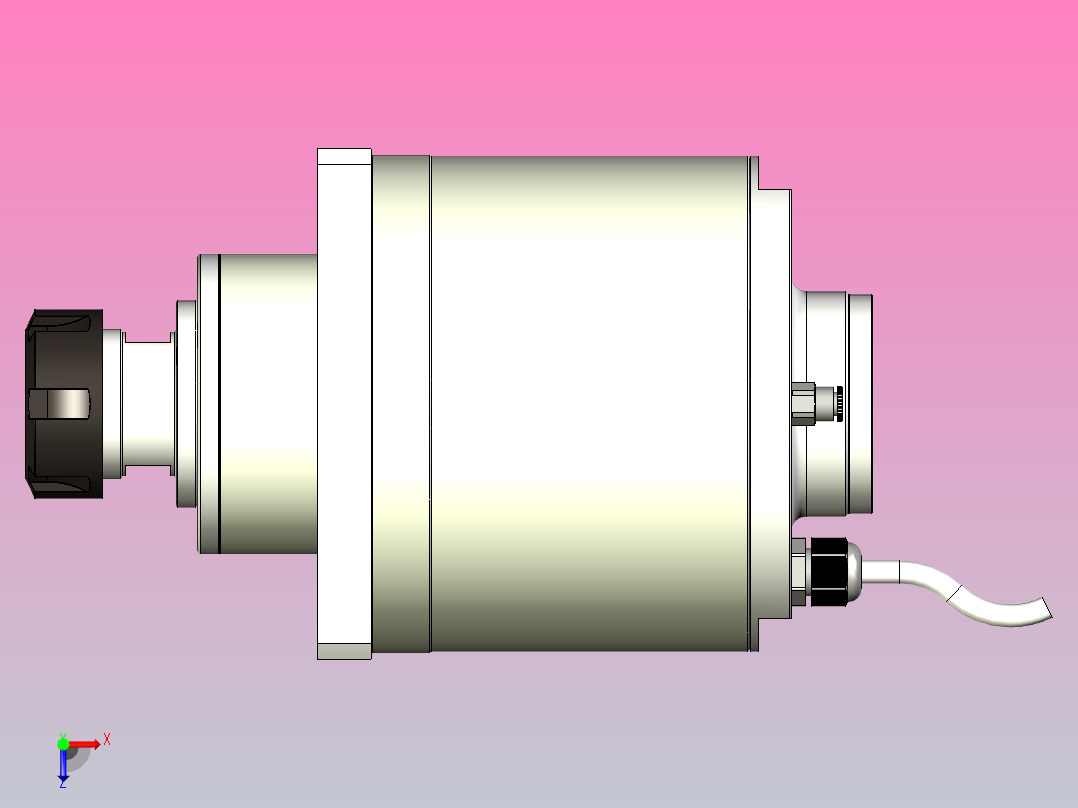 ES339-ER40木工高精雕铣系列手动换刀电主轴[ES339-24-9.6KW-TMP-ER40]俯视图