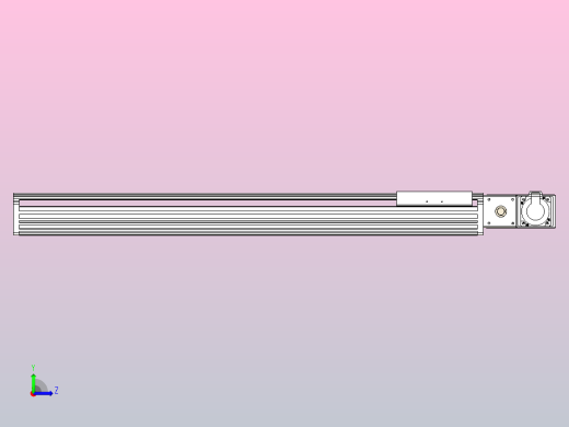 皮带直线轴半封闭可选导轨TPA-HNB-202D-140-L900-MR-C-P75-N3左视缩略图