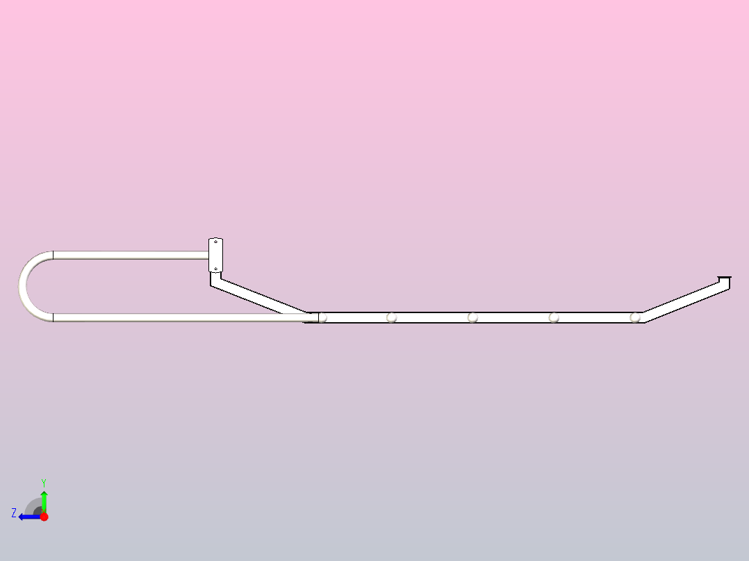 壁挂式阁楼梯子右视图
