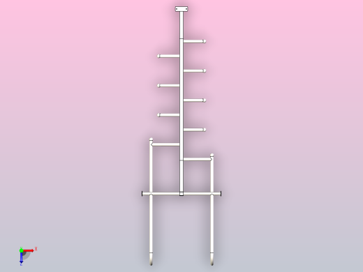 壁挂式阁楼梯子俯视缩略图