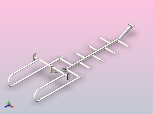 壁挂式阁楼梯子正等轴测缩略图