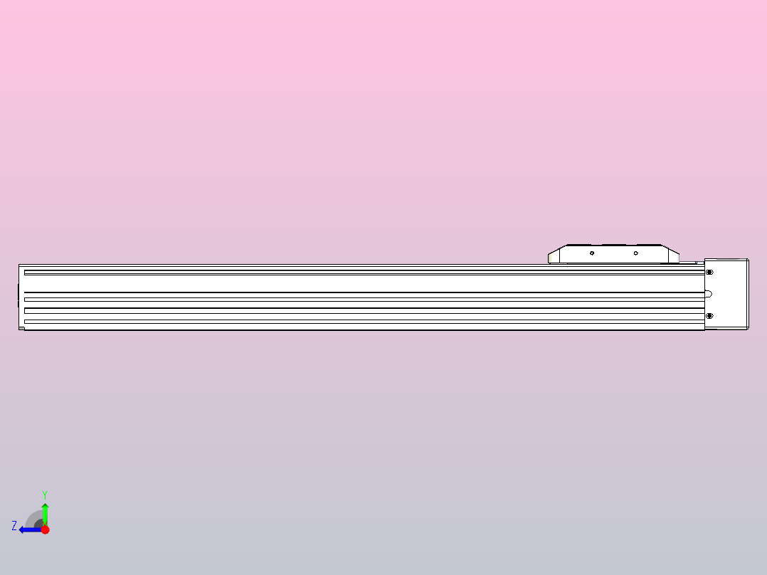 滚珠丝杠直线轴带导轨全封闭TPA-HCR-85D-1610C-L450-MR-Y-P20-N3右视图