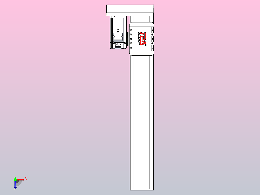 滚珠丝杠直线轴带导轨全封闭TPA-HCR-85D-1610C-L450-MR-Y-P20-N3俯视图