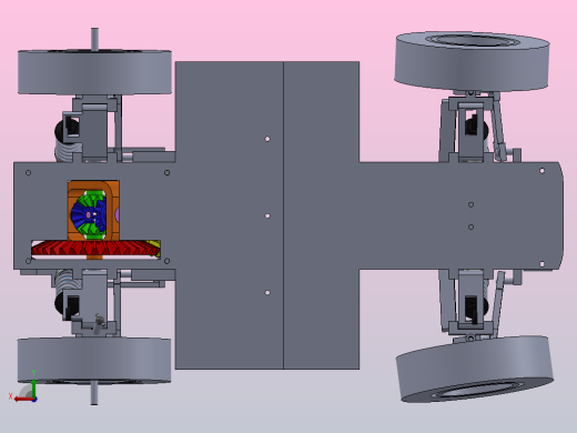 遥控玩具小车结构3D图纸 Solidworks设计后视缩略图