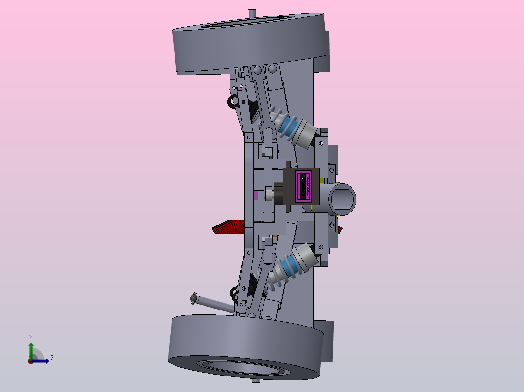 遥控玩具小车结构3D图纸 Solidworks设计左视图