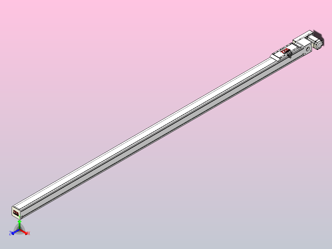 伺服电机集成皮带传动直线执行器TPA-OCB-100-192-L3050-DR-P75-N3主视图