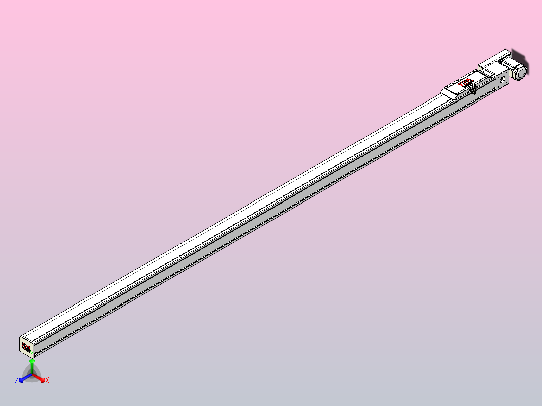 伺服电机集成皮带传动直线执行器TPA-OCB-100-192-L3050-DR-P75-N3正等轴测图