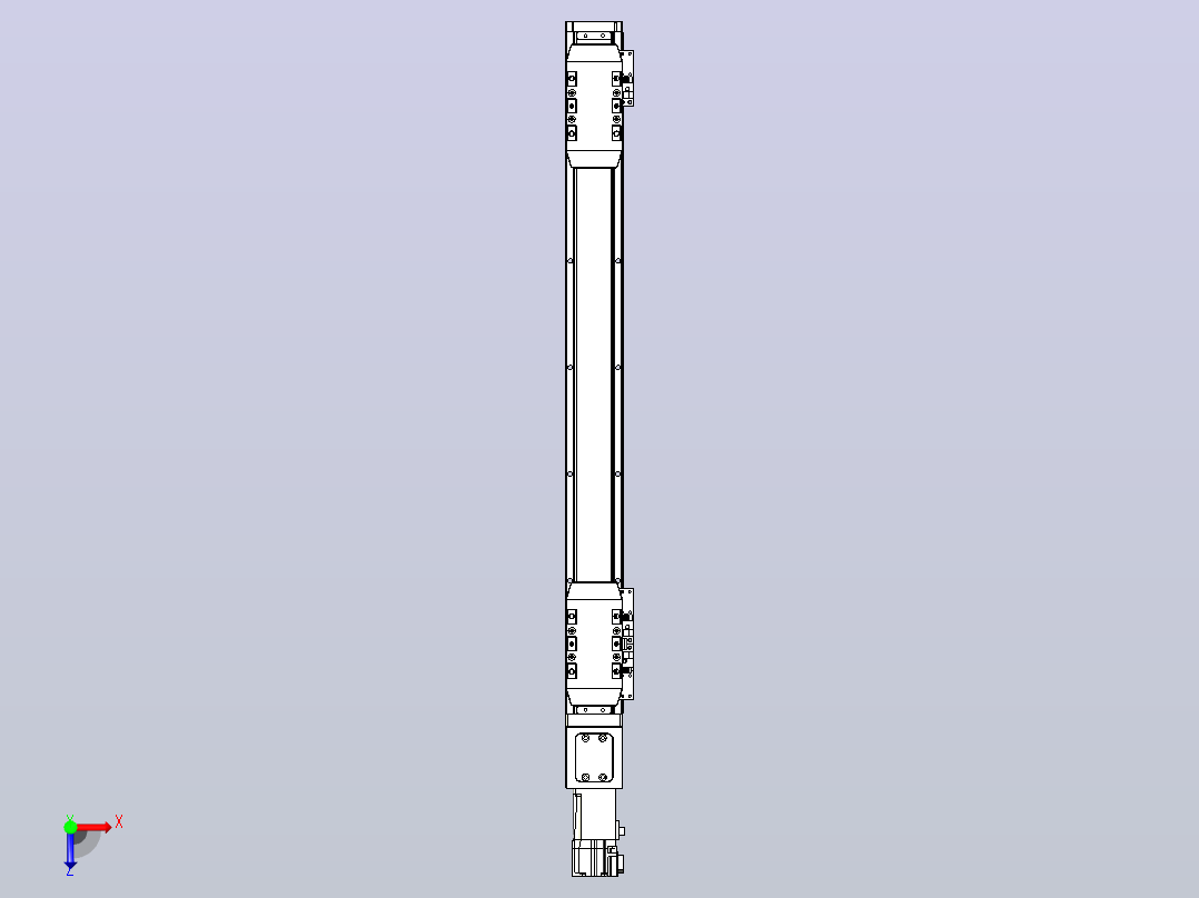 滚珠丝杠线性轴TPA-GCRS-50-1205C-L175-M-M10-N3俯视图