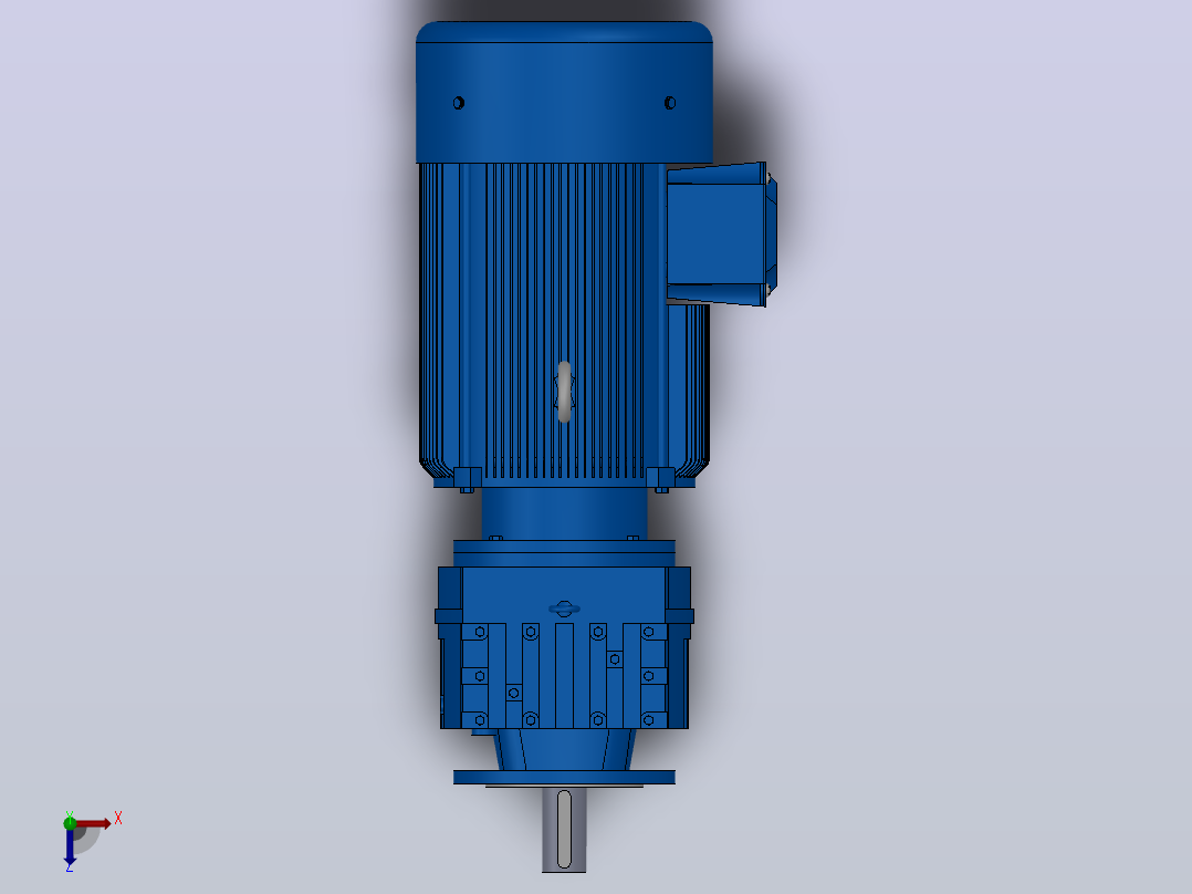 RF107法兰轴伸式安装斜齿轮减速机RF107-Y45-4P-225M-M1-0°-Φ450俯视图