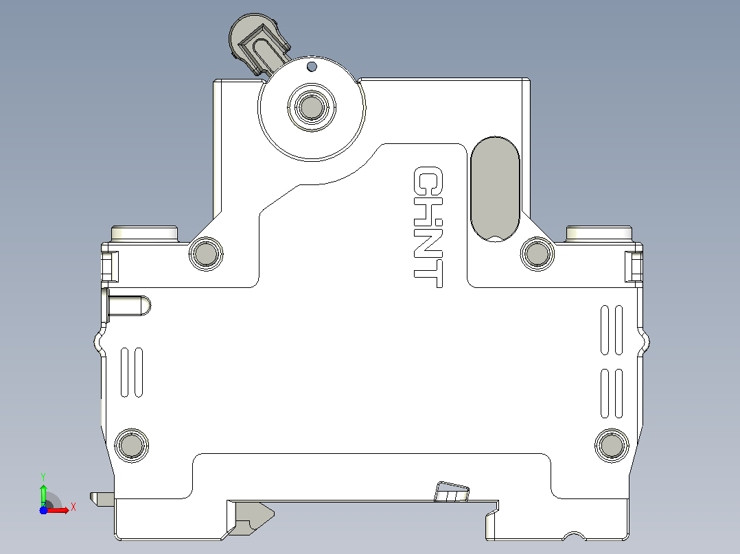 NXB-63 2P小型断路器三维模型202307前视图