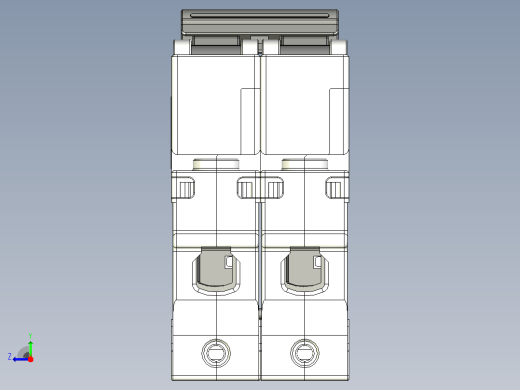 NXB-63 2P小型断路器三维模型202307右视缩略图