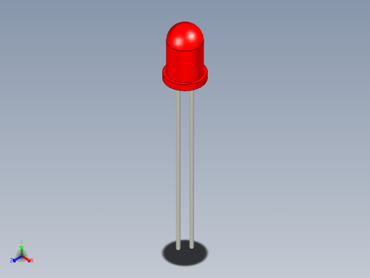 这是一个简单的具有各种颜色的5mm LED(SolidWorks配置)主视缩略图