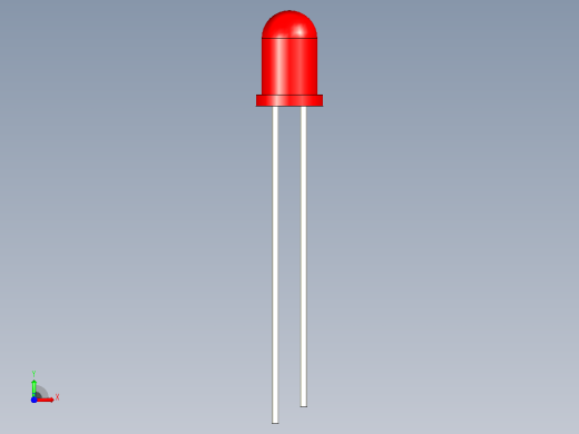 这是一个简单的具有各种颜色的5mm LED(SolidWorks配置)前视缩略图